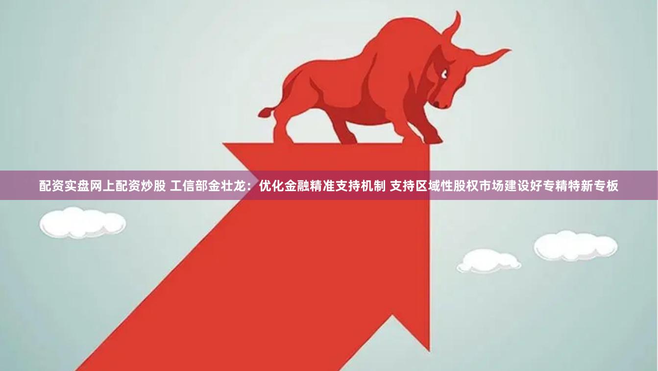 配资实盘网上配资炒股 工信部金壮龙：优化金融精准支持机制 支持区域性股权市场建设好专精特新专板
